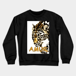 amur leopard beastly Crewneck Sweatshirt